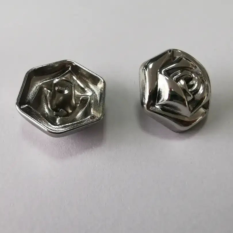 Silver-white 1 holes Metal Button for Jackets buy garments accessories in bulk from China wholesaler at wholesale price free worldwide shipping Alibaba