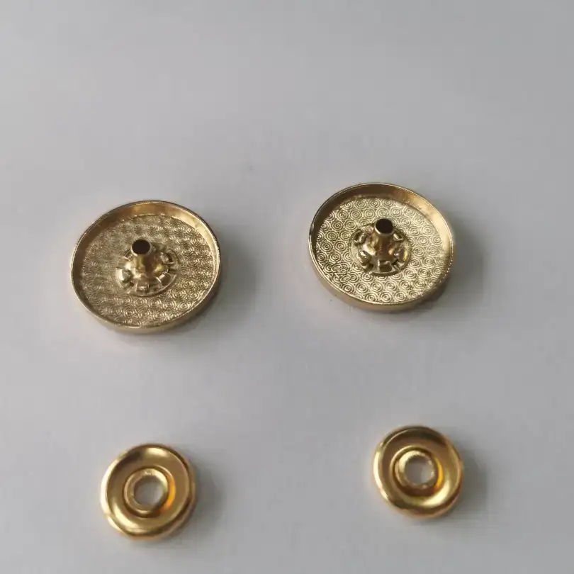 golden 1 holes Metal Button for Jackets buy garments accessories in bulk from China wholesaler at wholesale price free worldwide shipping Alibaba