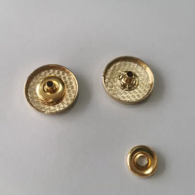 golden 1 holes Metal Button for Jackets buy garments accessories in bulk from China wholesaler at wholesale price free worldwide shipping Alibaba