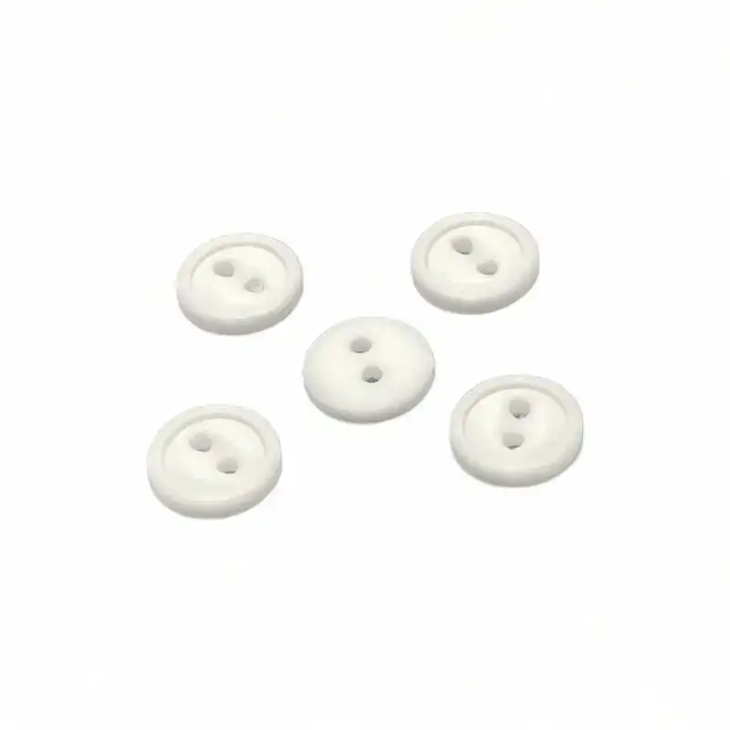 White 2 holes Resin Button for Shirt,Pants,Denim Jacket,Suit Trouser,Jackets,Blazer,T-Shirt,Polo Shirt,Tank Top,Blouse buy garments accessories in bulk from China wholesaler at wholesale price free worldwide shipping Alibaba