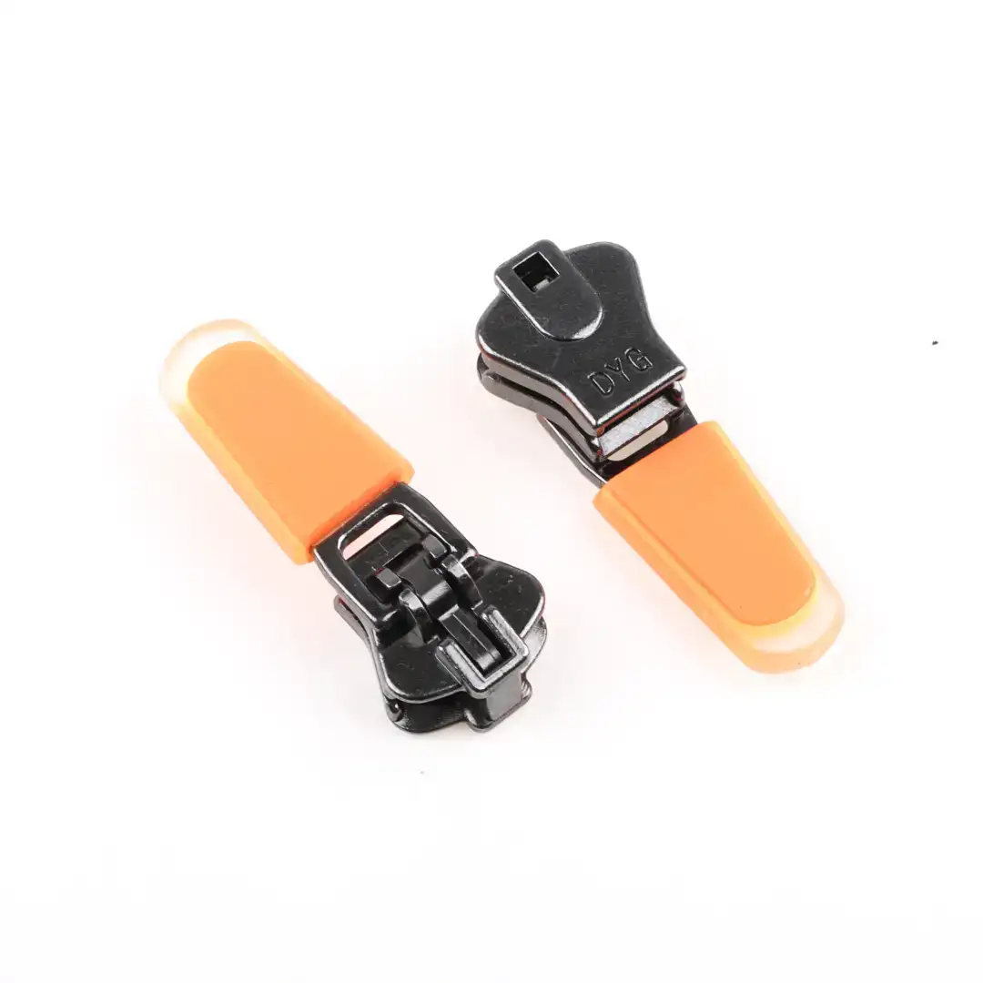 Orange  Metal Zipper Puller for Overcoat buy garments accessories in bulk from China wholesaler at wholesale price free worldwide shipping Alibaba