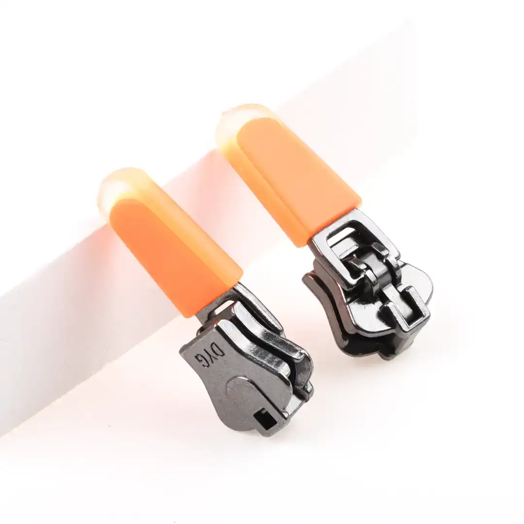 Orange  Metal Zipper Puller for Overcoat buy garments accessories in bulk from China wholesaler at wholesale price free worldwide shipping Alibaba