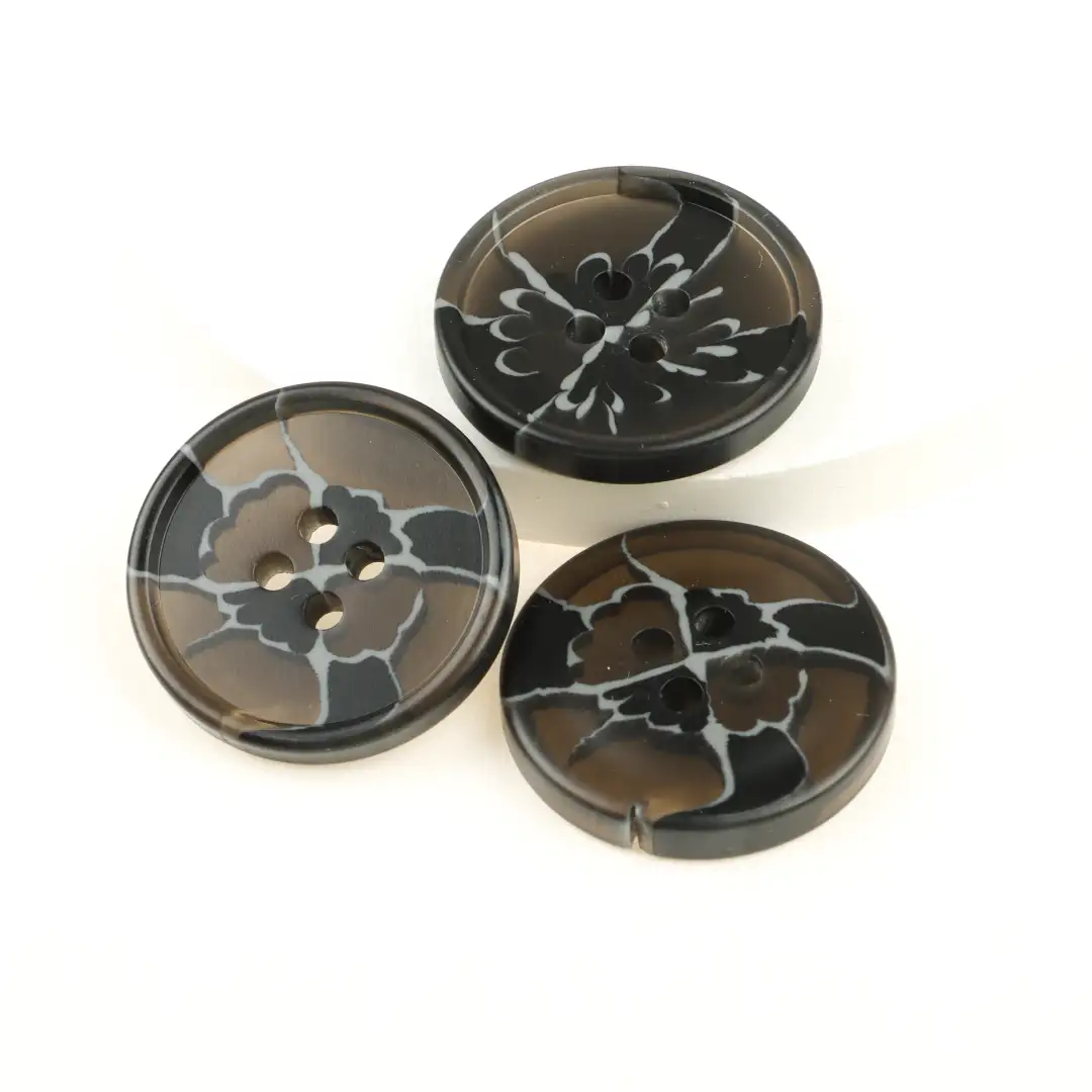 Black 4 holes Resin Button for Shirt,Overcoat buy garments accessories in bulk from China wholesaler at wholesale price free worldwide shipping Alibaba