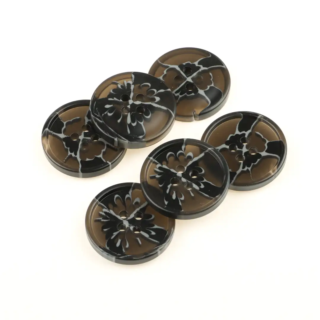 Black 4 holes Resin Button for Shirt,Overcoat buy garments accessories in bulk from China wholesaler at wholesale price free worldwide shipping Alibaba