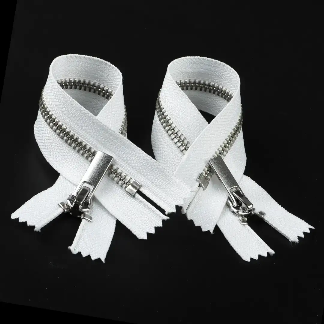 White Close Metal Zippers Zipper for Overcoat buy garments accessories in bulk from China wholesaler at wholesale price free worldwide shipping Alibaba