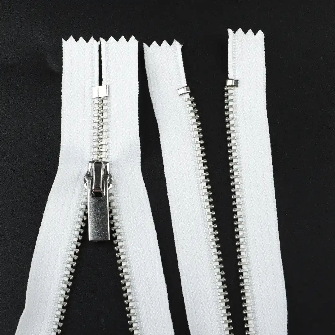 White Close Metal Zippers Zipper for Overcoat buy garments accessories in bulk from China wholesaler at wholesale price free worldwide shipping Alibaba