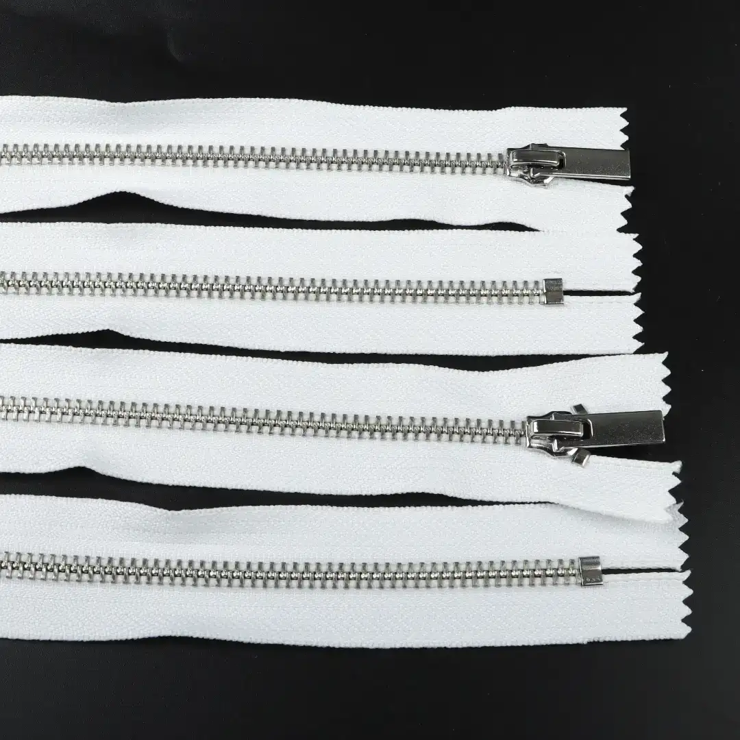 White Close Metal Zippers Zipper for Overcoat buy garments accessories in bulk from China wholesaler at wholesale price free worldwide shipping Alibaba