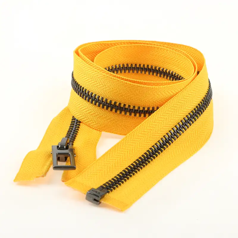 Yellow Open Metal Zippers Zipper for Overcoat buy garments accessories in bulk from China wholesaler at wholesale price free worldwide shipping Alibaba