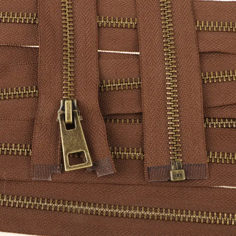Brown Open Metal Zippers Zipper for Overcoat buy garments accessories in bulk from China wholesaler at wholesale price free worldwide shipping Alibaba