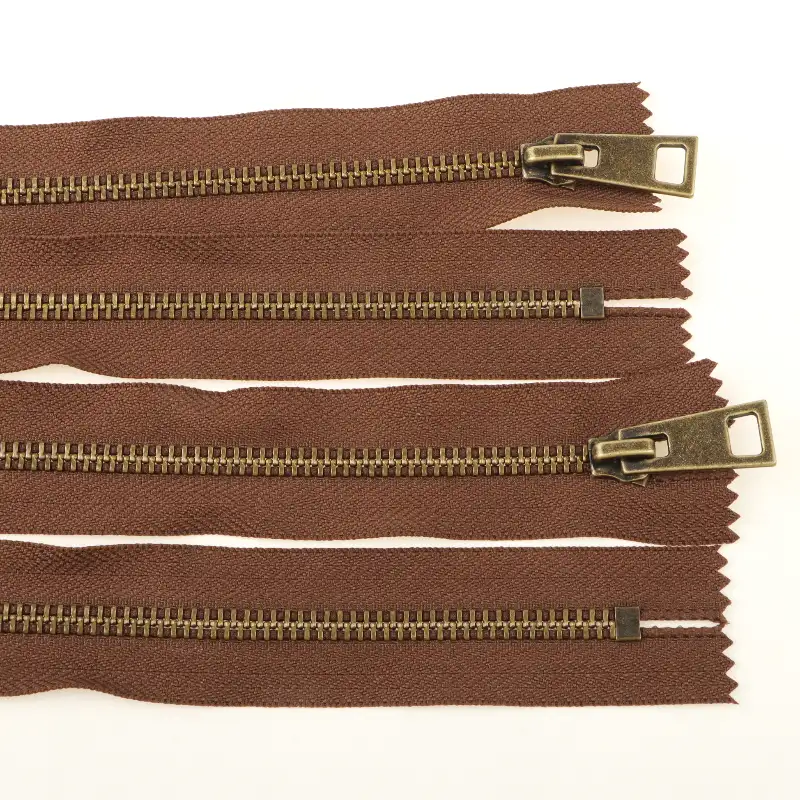 Brown Close Metal Zippers Zipper for Overcoat buy garments accessories in bulk from China wholesaler at wholesale price free worldwide shipping Alibaba