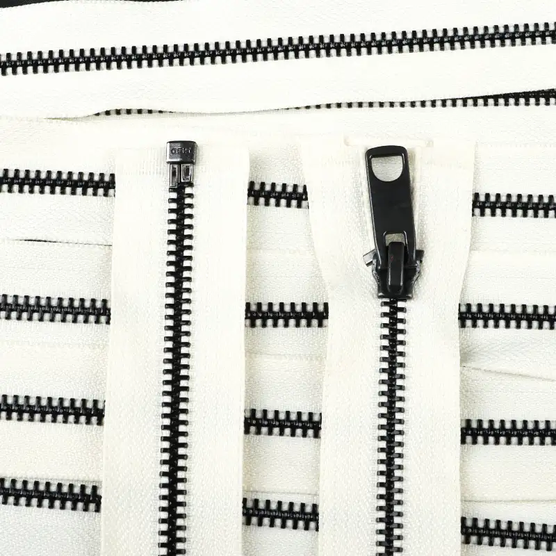 White Open Metal Zippers Zipper for Overcoat buy garments accessories in bulk from China wholesaler at wholesale price free worldwide shipping Alibaba