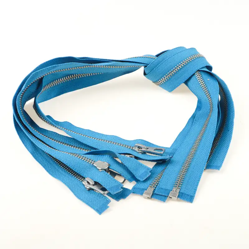 Blue Open Metal Zippers Zipper for Overcoat buy garments accessories in bulk from China wholesaler at wholesale price free worldwide shipping Alibaba