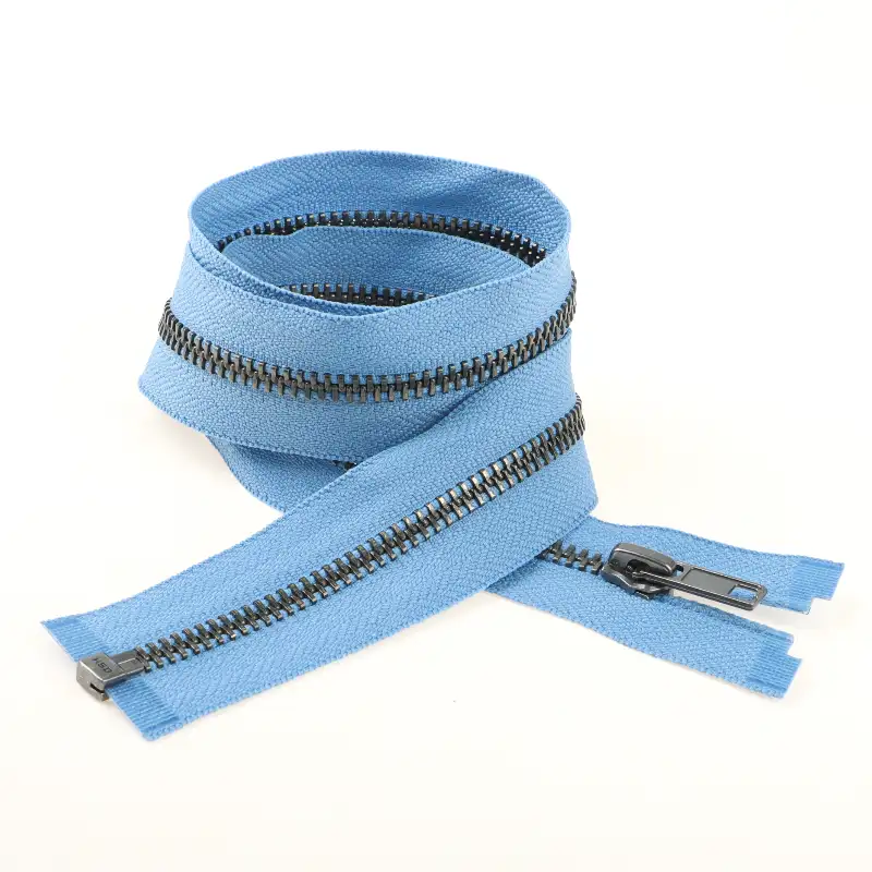 Blue Open Metal Zippers Zipper for Overcoat buy garments accessories in bulk from China wholesaler at wholesale price free worldwide shipping Alibaba