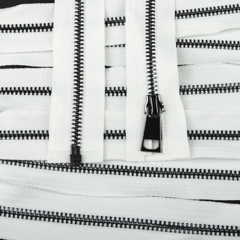 White Open Metal Zippers Zipper for Overcoat buy garments accessories in bulk from China wholesaler at wholesale price free worldwide shipping Alibaba