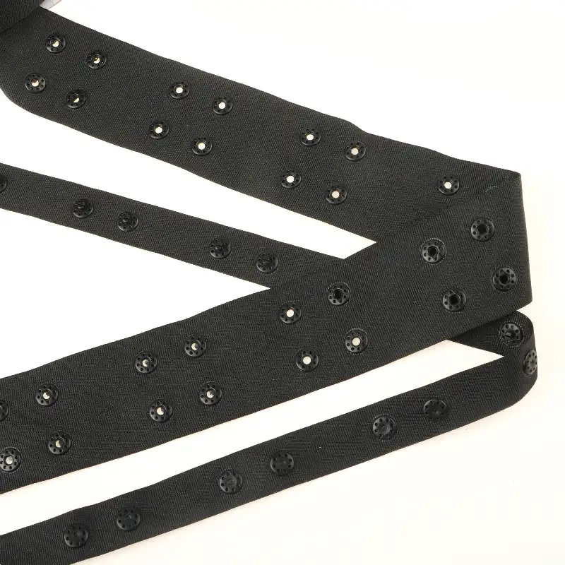 Black  Polyester Elastic / Tape for Jump suit buy garments accessories in bulk from China wholesaler at wholesale price free worldwide shipping Alibaba