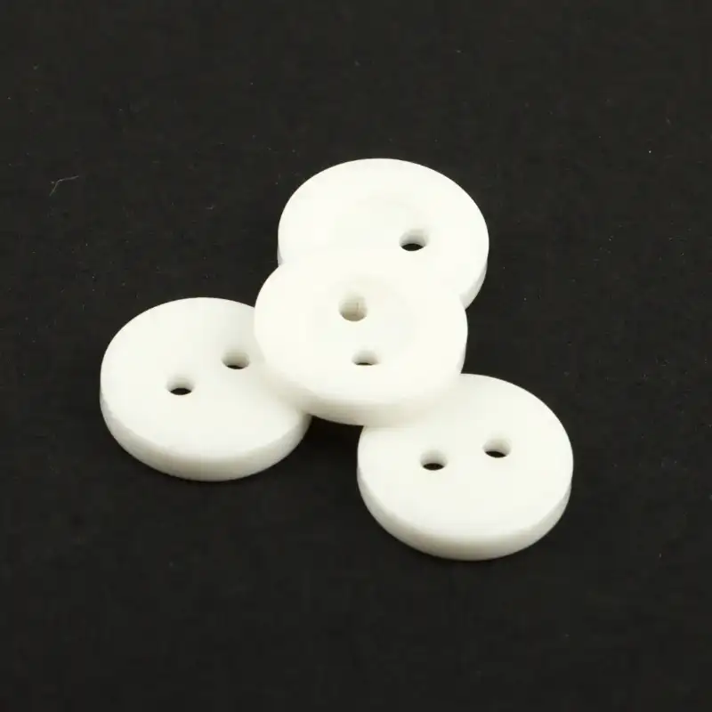 White 2 holes Plastic Button for Shirt,Pants,Denim Jacket,Suit Trouser,Jackets,Blazer,T-Shirt,Polo Shirt,Tank Top,Blouse buy garments accessories in bulk from China wholesaler at wholesale price free worldwide shipping Alibaba